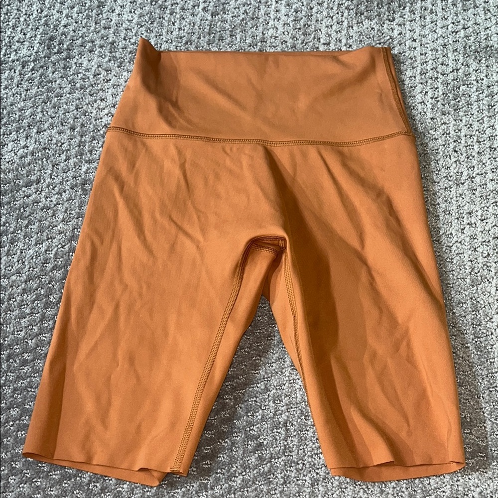 Women's Orange High-Waisted Shorts